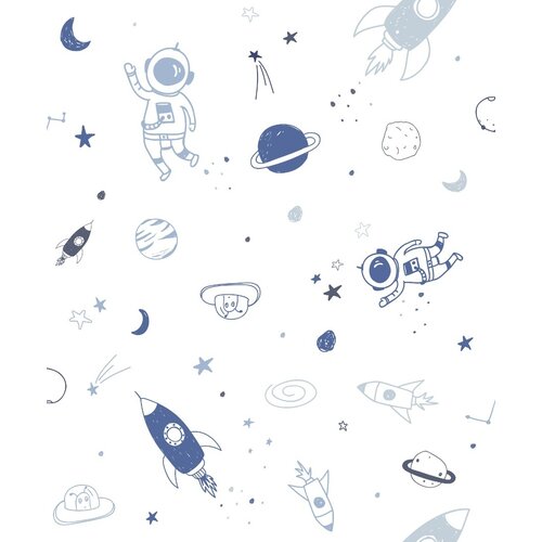Noordwand Kids Walls Behang outerspace met astronauten, raketten en planeten - 45848