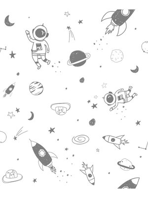 Noordwand Kids Walls Behang outerspace met astronauten, raketten en planeten - 45850