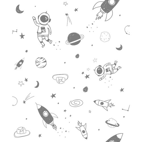 Noordwand Kids Walls Behang outerspace met astronauten, raketten en planeten - 45850
