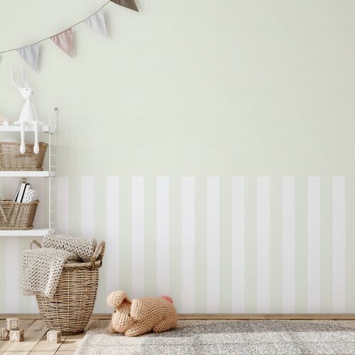 Noordwand Kids Walls Behang strepen mintgroen-wit - 82262