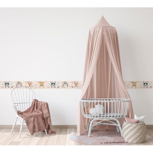 Noordwand Kids Walls Behangrand met bosdiertjes, slingers en ballonnen - 45889