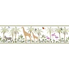Noordwand Kids Walls Behangrand met giraffen, zebra's en flamingo's - 45881