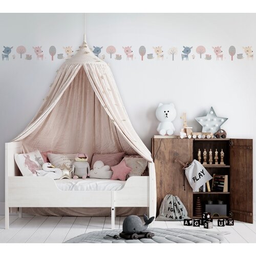 Noordwand Kids Walls Behangrand met hertjes en egels - 45835