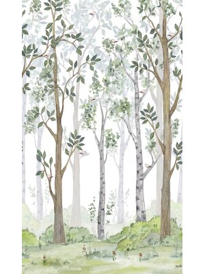 Noordwand Kids Walls Fotobehang getekend bos - 45869