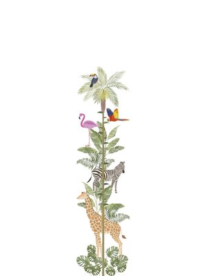 Noordwand Kids Walls Fotobehang meetlint jungle dieren - 45886