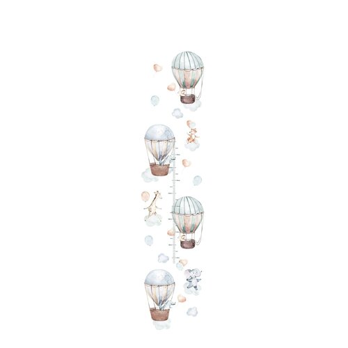 Noordwand Kids Walls Fotobehang meetlint met luchtballonnen - 45867