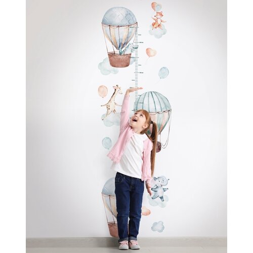 Noordwand Kids Walls Fotobehang meetlint met luchtballonnen - 45867