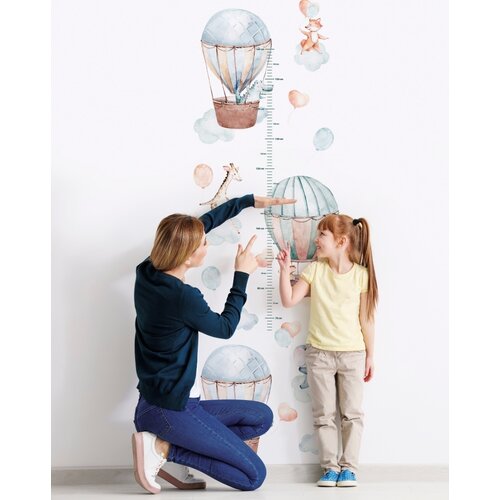 Noordwand Kids Walls Fotobehang meetlint met luchtballonnen - 45867