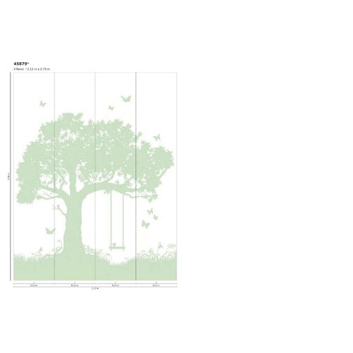 Noordwand Kids Walls Fotobehang silhouet van een boom met schommel - 45879