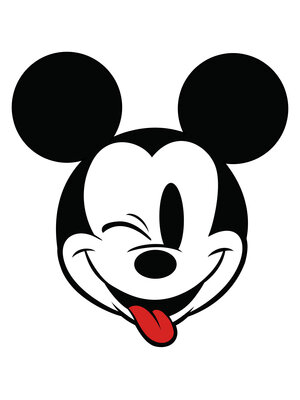 Noordwand Komar Dots Behangcirkel Disney - Mickey Mouse - Head Optimism - DD1-057 Noordwand Komar Dots Behangcirkel Disney - Mickey Mouse - Head Optimism - DD1-057