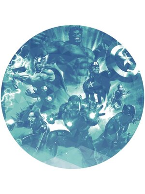 Noordwand Komar Dots Behangcirkel Marvel - Avengers - Blue Power - DD1-031