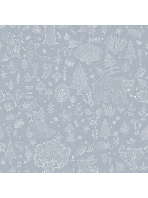 Noordwand Happy Behang met bosdier silhouetten - 14806