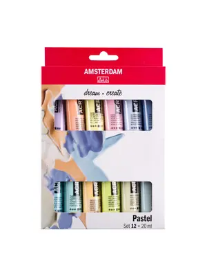 Amsterdam Acrylverf - set 12 x 20 ml - Pastel Amsterdam Acrylverf - set 12 x 20 ml - Pastel