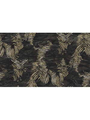 Dutch Wallcoverings FC Roberto Cavalli 9- zebra zw/goud - 21016
