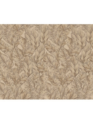 Dutch Wallcoverings FC Roberto Cavalli 9- bladeren beige - 21071
