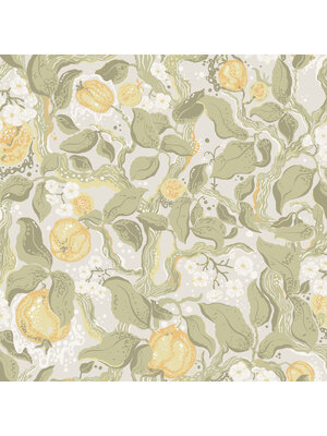 Dutch Wallcoverings FC Fägring- Kart groen/grijs - 22025