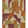 Dutch Wallcoverings FC Arboretum- Linnet Burgundy/Orange - 91714