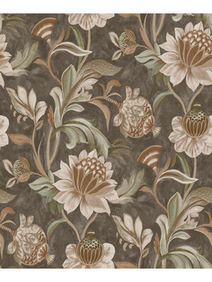 Dutch Wallcoverings FC Arabesque- Cecelia Charcoal rust - 36354