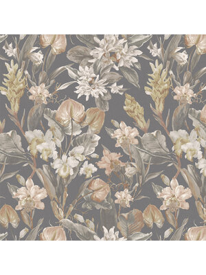Dutch Wallcoverings FC Bellagio- Florence Graphite Bloom - BE01509