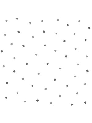 Dutch Wallcoverings FC Joy- stippen wit/zwart/grijs - 72013