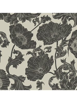 Dutch Wallcoverings FC Ekbacka- Papaver White/Black - 14025