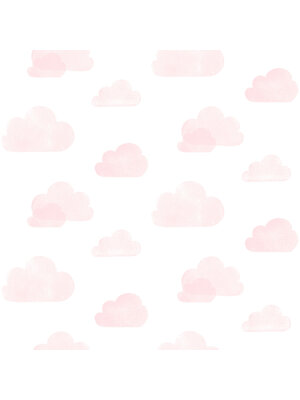 Dutch Wallcoverings FC Joy- wolken wit/roze - 72067