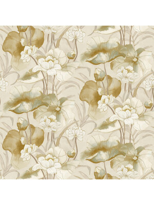 Dutch Wallcoverings FC Designology- Waterlily Gold    - DE01734
