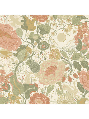 Dutch Wallcoverings FC Langtan- Växa Green/pink - 63012