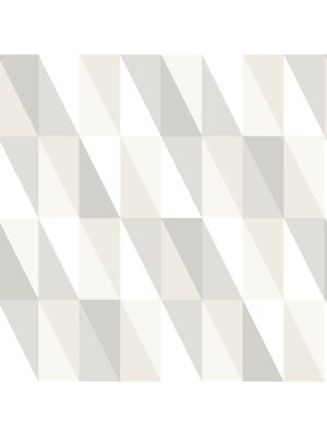 Dutch Wallcoverings FC Joy- driehoeken grijs/zilver - 72039