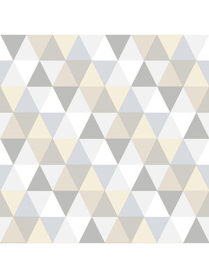 Dutch Wallcoverings FC Joy- driehoeken grijs/beige - 72020