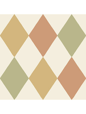 Dutch Wallcoverings FC Langtan- Kalas Yellow/red/green - 63027