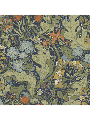 Dutch Wallcoverings FC Hjärterum- Elise donkerblauw - 83102