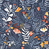 Dutch Wallcoverings FC Lina- Brittsommar Dark blue - 55012