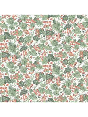 Dutch Wallcoverings FC Klara & Tove- Vinbärsplock White/red - 26018