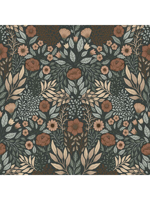 Dutch Wallcoverings FC Klara & Tove- Äng Black/dark blue - 26005