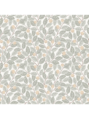 Dutch Wallcoverings FC Klara & Tove- Blåbär small Yellow/white - 26025