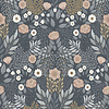 Dutch Wallcoverings FC Klara & Tove- Äng Dark blue - 26004