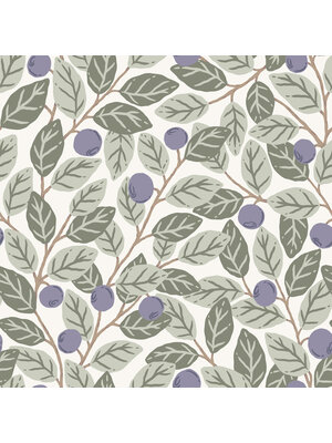 Dutch Wallcoverings FC Klara & Tove- Blåbär big Blue white - 26015