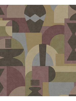Dutch Wallcoverings FC Khalili- Khalili Maroon/Beige - 65932