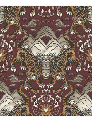 Dutch Wallcoverings FC Khalili- Tora Maroon - 65913
