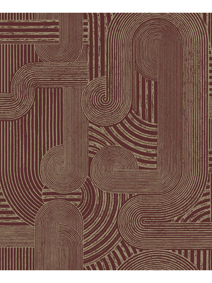 Dutch Wallcoverings FC Khalili- Macrame Maroon - 65951