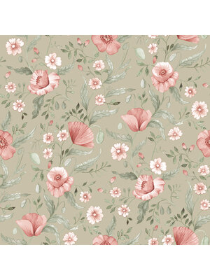 Dutch Wallcoverings FC Rosenlycka- Garden Flowers Green - 43119