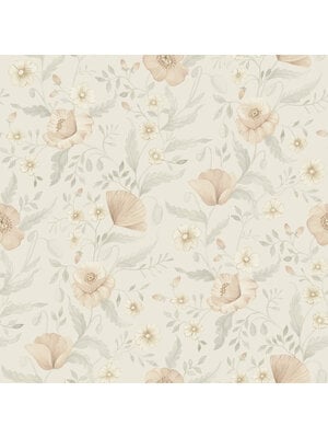 Dutch Wallcoverings FC Rosenlycka- Garden Flowers Neutral - 43116