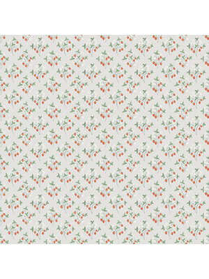 Dutch Wallcoverings FC Rosenlycka- Strawberries Beige/Red - 43123