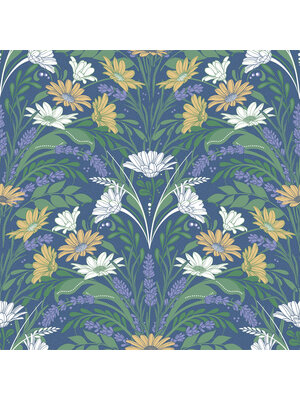 Dutch Wallcoverings FC Sunnano- Värmdö Blue/yellow - 24116