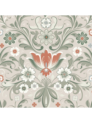 Dutch Wallcoverings FC Sunnano- Östanskär Beige/green - 24108