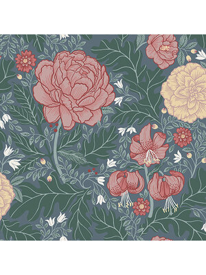 Dutch Wallcoverings FC Ekbacka- Camille Blue - 14003