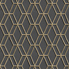 Dutch Wallcoverings Wallstitch/Bs1 Hexagonal Black - Zwart