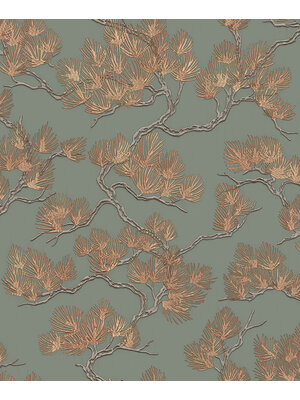 Dutch Wallcoverings Wall Fabric/Bs1 Pine Tree Green - Groen