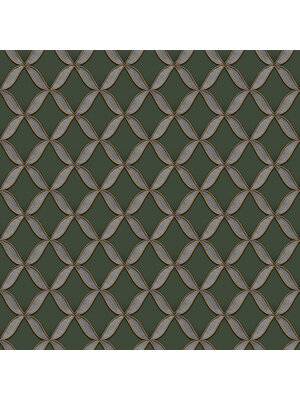 Dutch Wallcoverings Fabric Touch/Bs1 Geometric Dark Grn - Groen